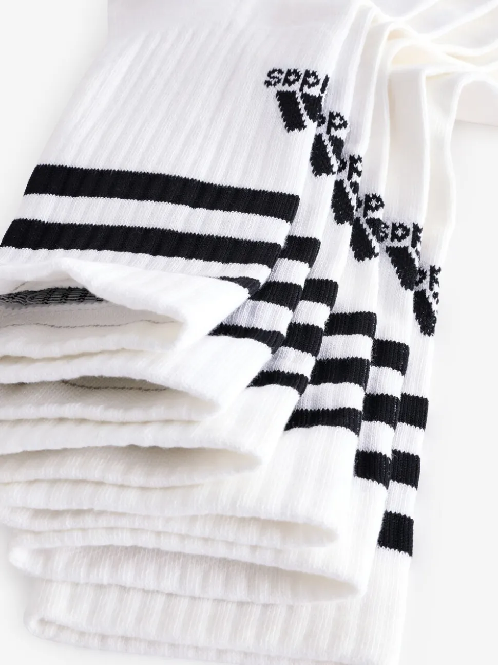 adidas Off White 3-Stripe Crew Length Socks 3 Pack