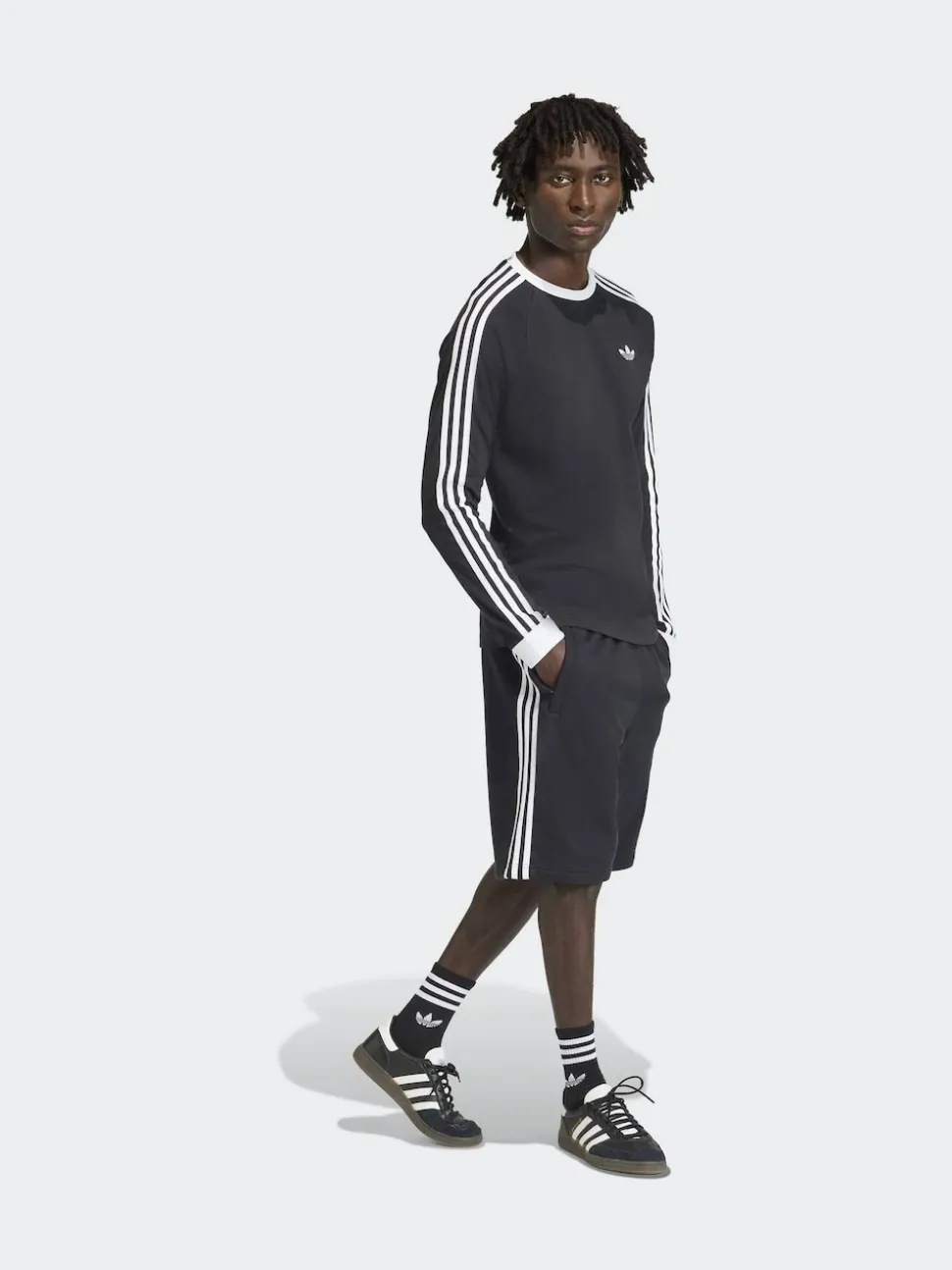 adidas Originals Black 3 Stripes Shorts