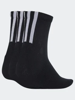 adidas Originals Black 3 Stripe 3 Pack 1/4 Socks