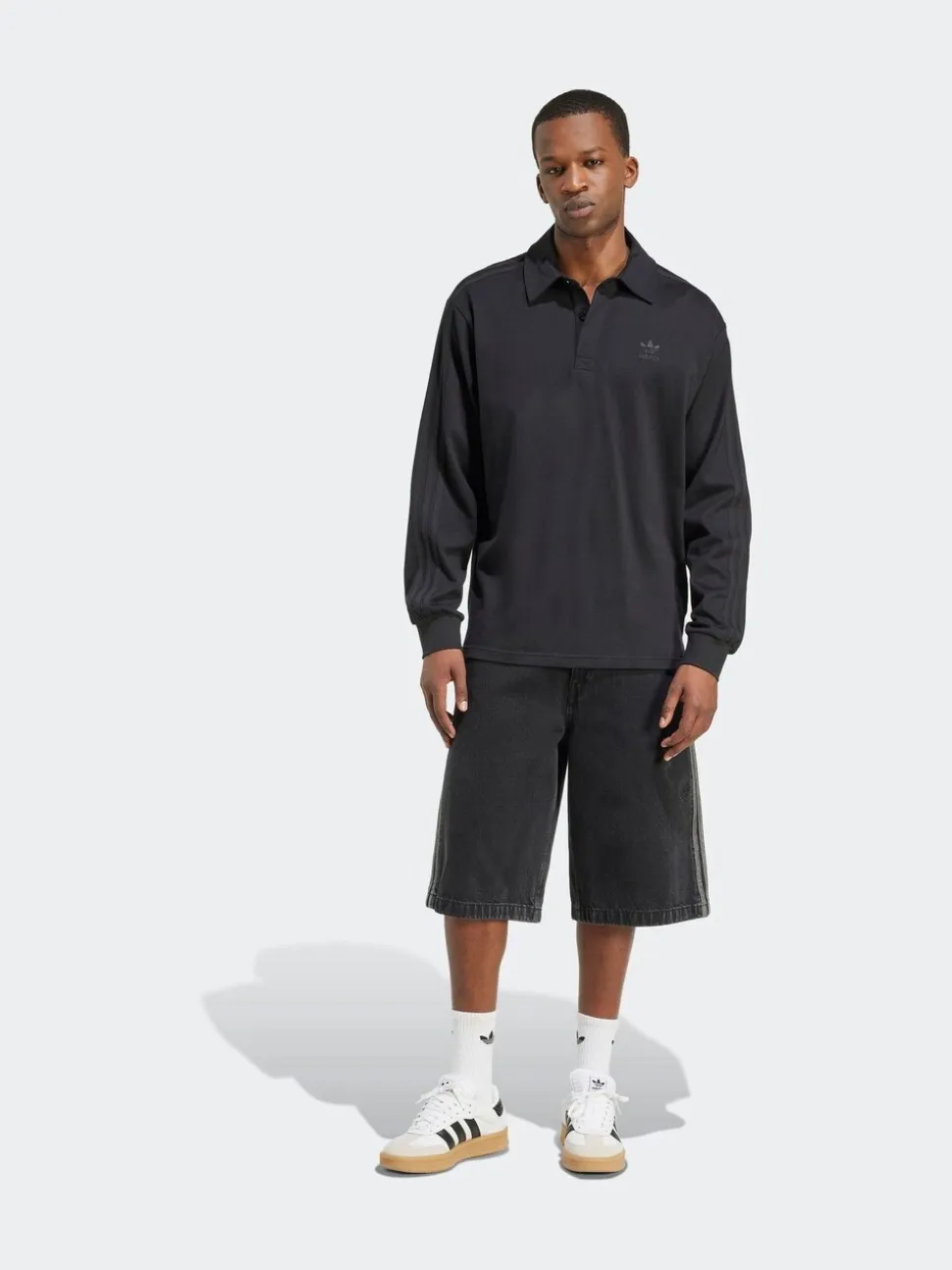 adidas Originals Black Adicolor Rugby Polo Shirt
