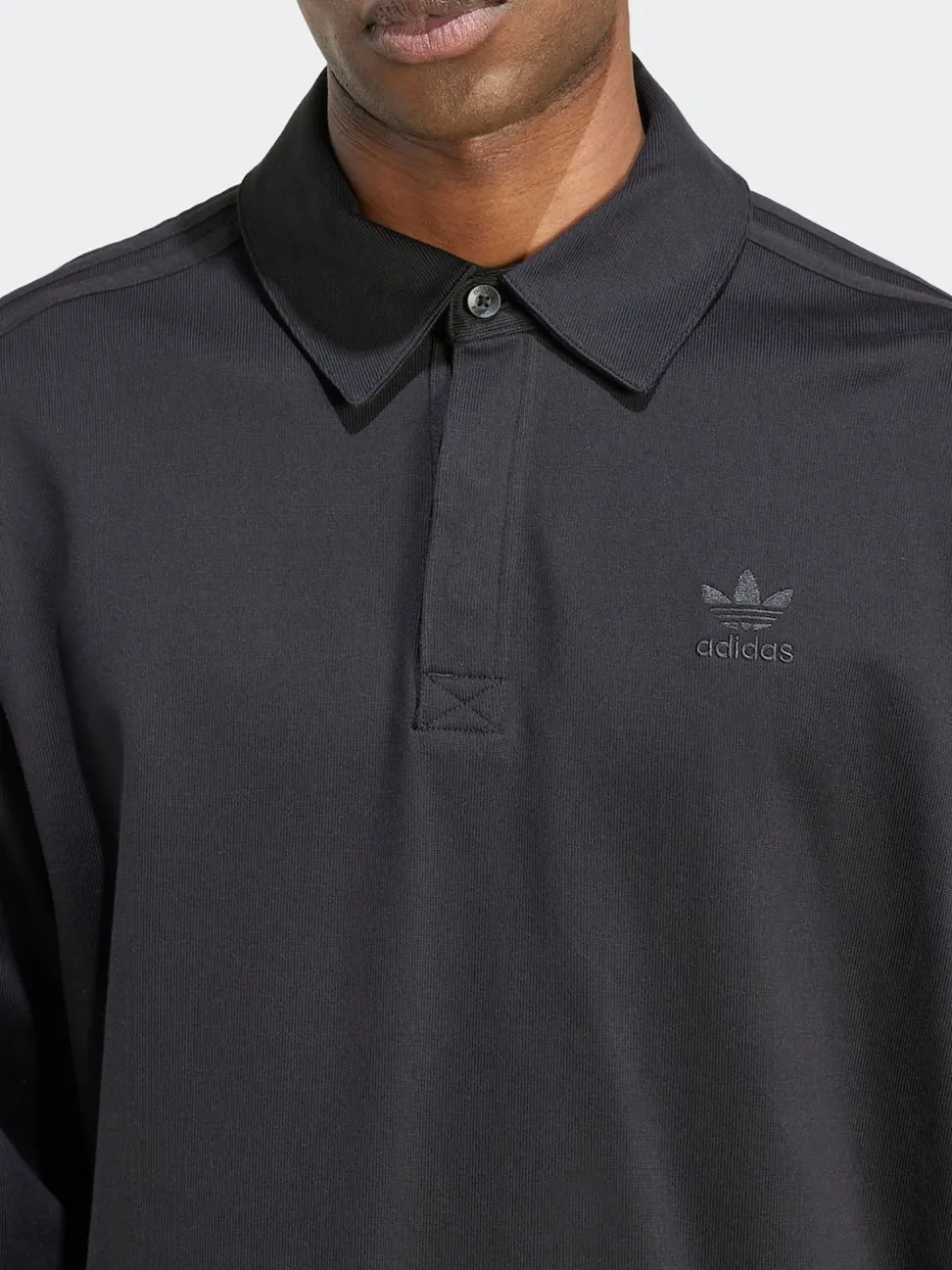 adidas Originals Black Adicolor Rugby Polo Shirt
