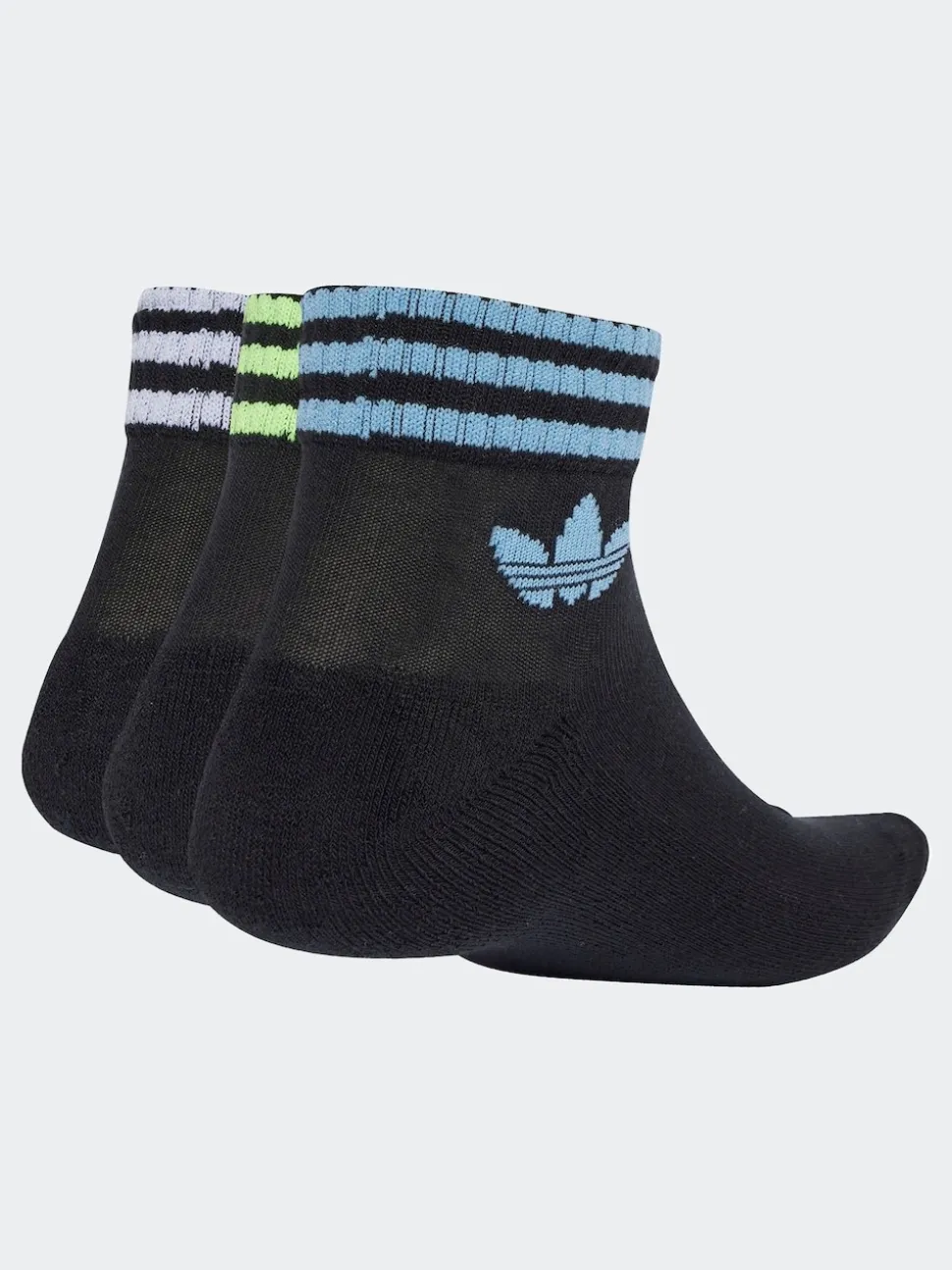 adidas Originals Black Chrome Ankle Socks 3 Pack