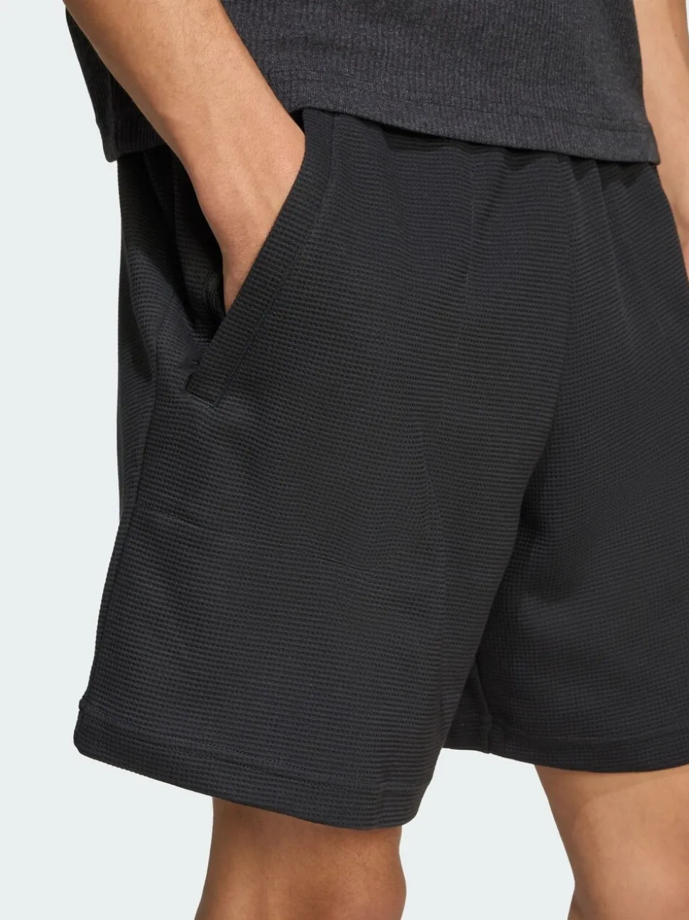 adidas Originals Black Essentials Trefoil Waffle Shorts
