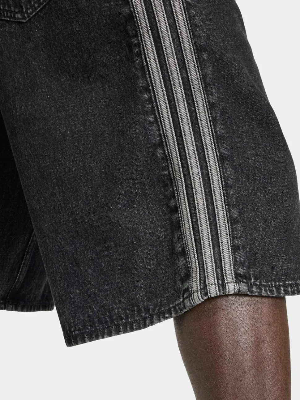 adidas Originals Black Firebird Adicolor Denim Shorts