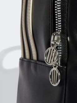 adidas Originals Black Polyurethane Outline Trefoil Backpack