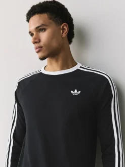 adidas Originals Black 3-Stripes LS T-Shirt
