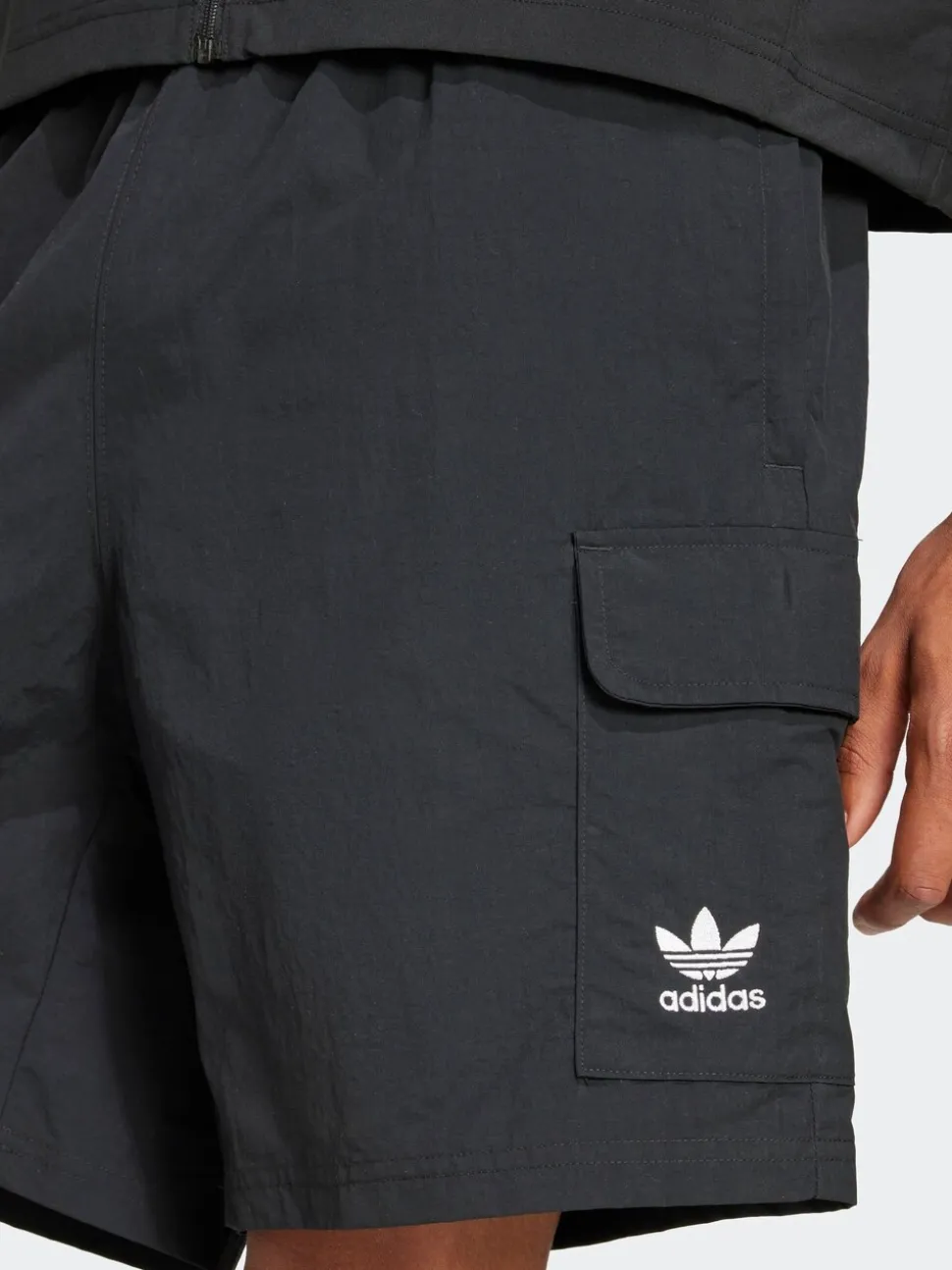 adidas Originals Black Trefoil Essentials Woven Cargo Shorts