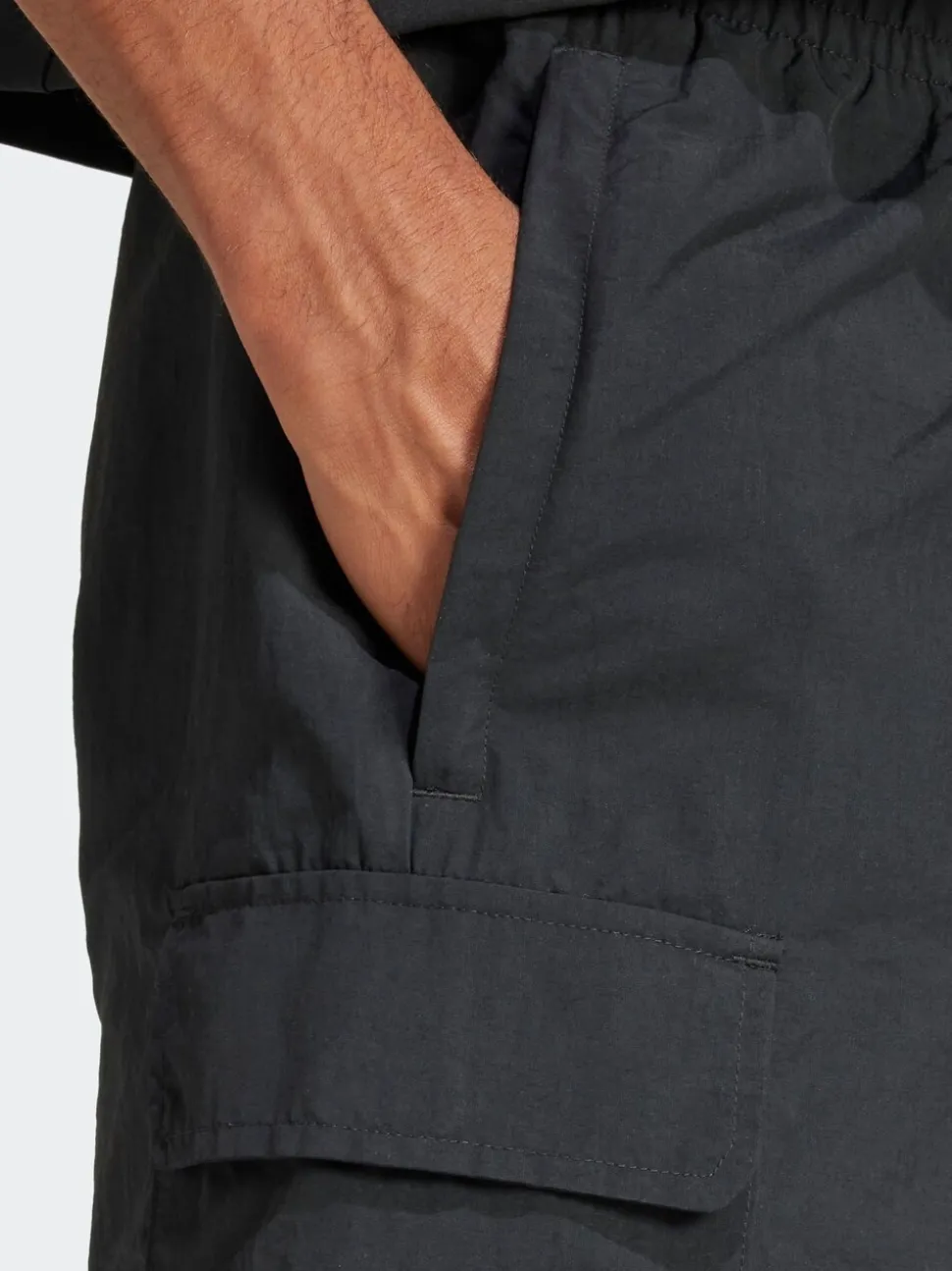 adidas Originals Black Trefoil Essentials Woven Cargo Shorts