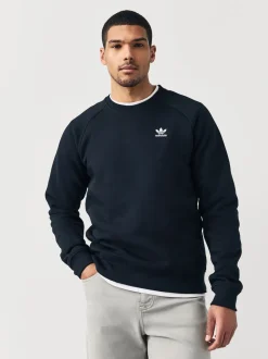adidas Originals Black Trefoil Essentials Crew Sweatshirt