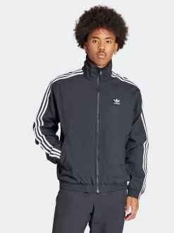adidas Originals Black/White Adicolor Woven Firebird Jacket