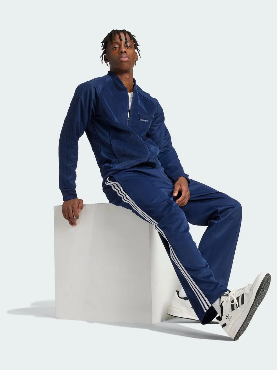 adidas Originals Blue Adicolor Baggy Fit Firebird Track Joggers