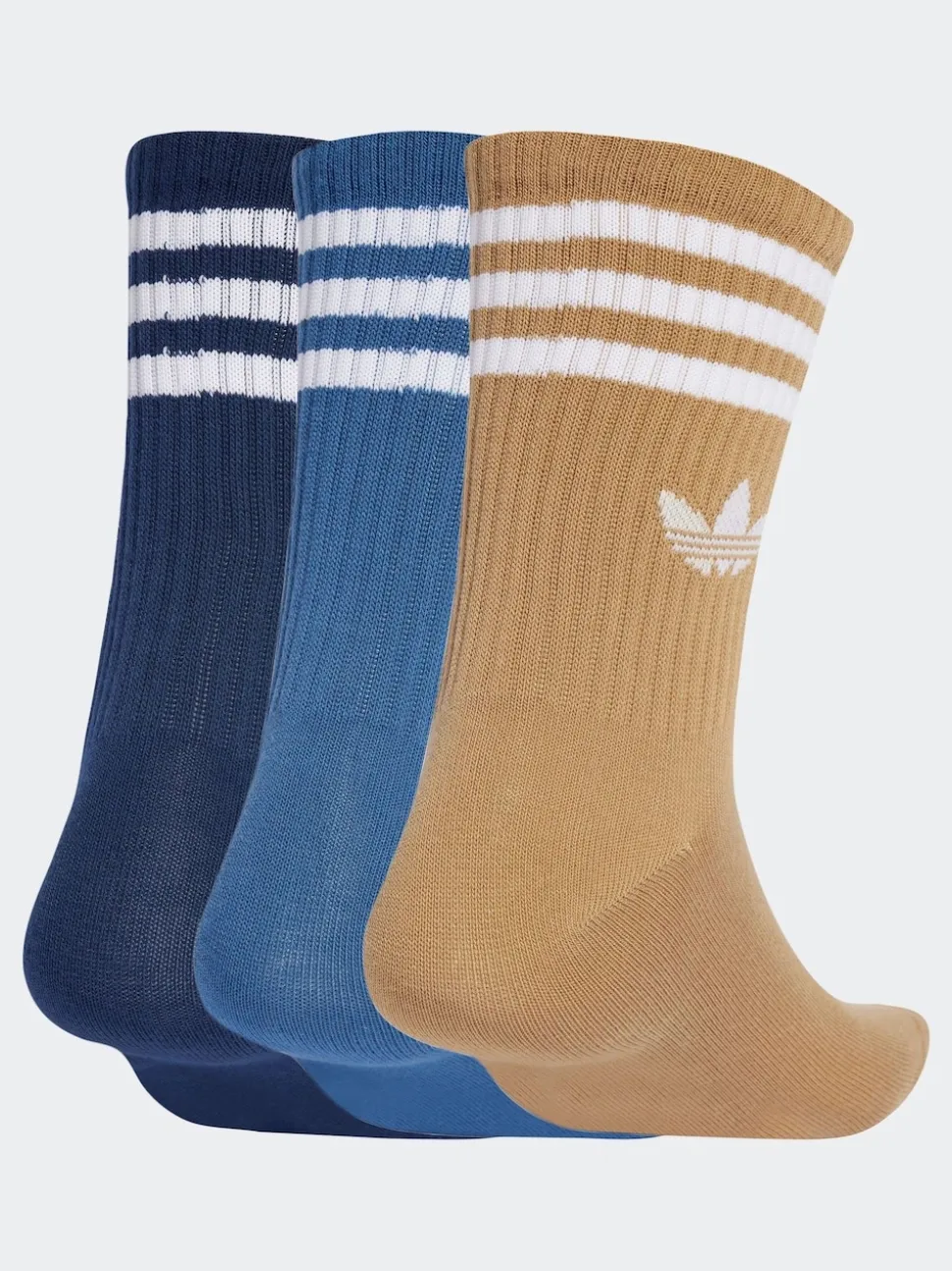 adidas Originals Blue Crew 3-Stripes Crew Socks 3 Pairs