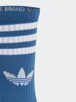 adidas Originals Blue Crew 3-Stripes Crew Socks 3 Pairs