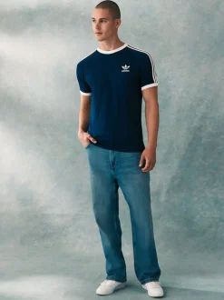adidas Originals Blue Navy Adicolor Classics 3-Stripes T-Shirt