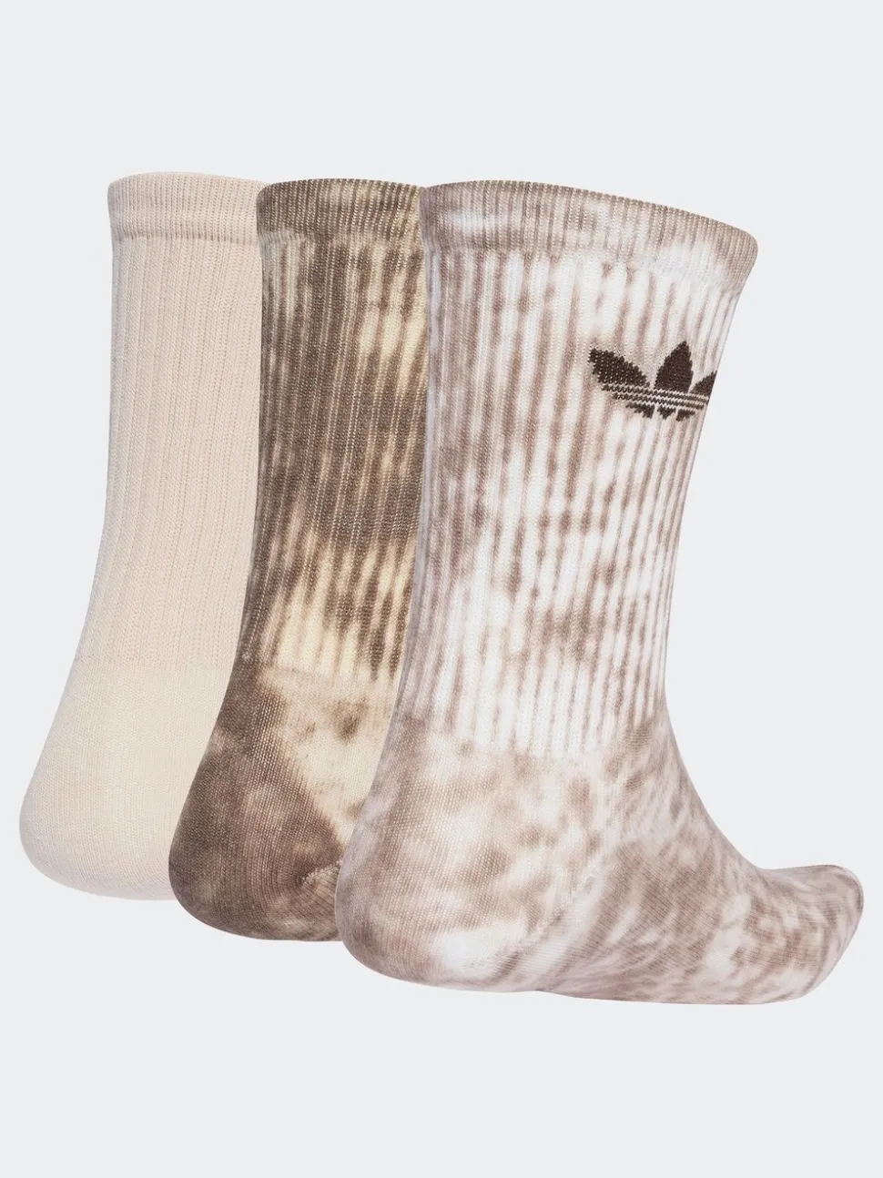 adidas Originals Brown Tie Dye Crew Socks 3 Pack