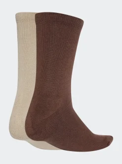 adidas Originals Brown 2-Toned Crew Socks 2 Pack