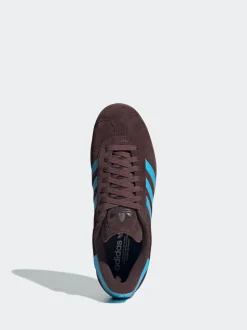 adidas Originals Brown/Blue Gazelle Trainers
