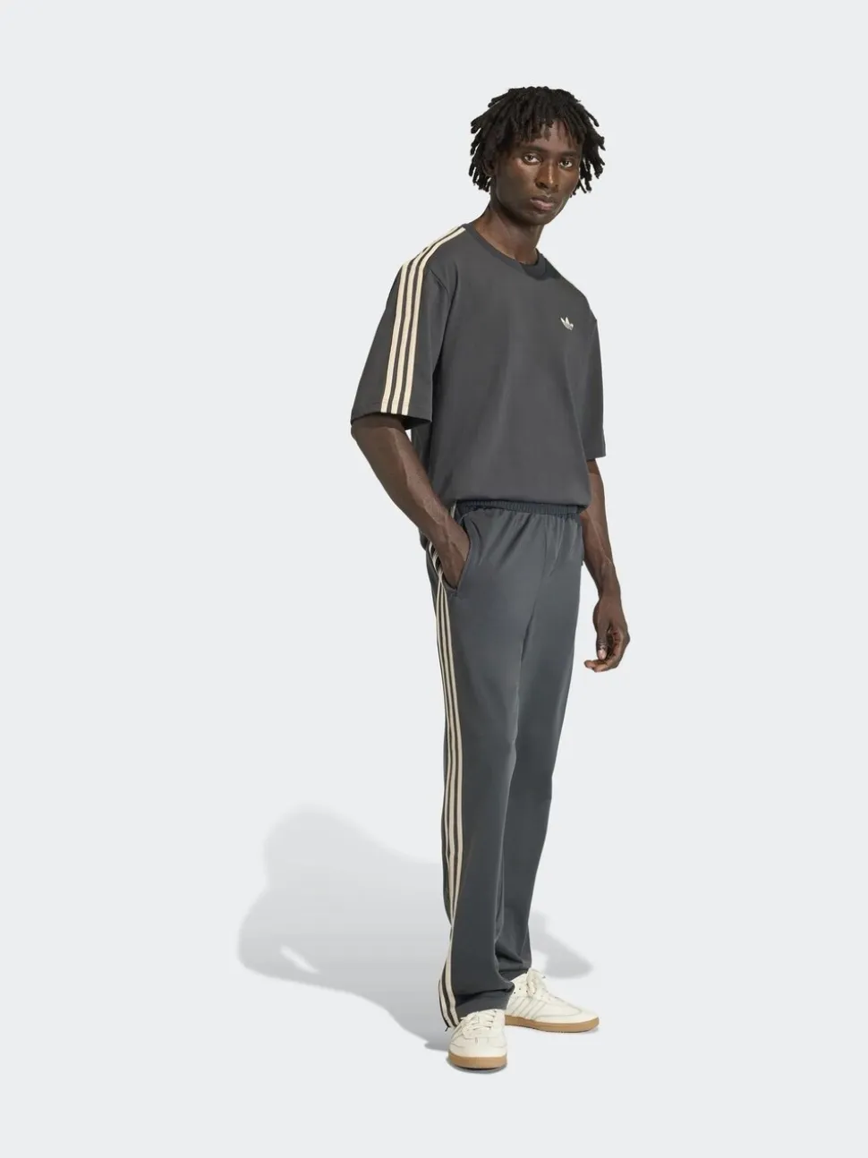 adidas Originals Charcoal Grey Firebird Track Tracksuit Bottoms