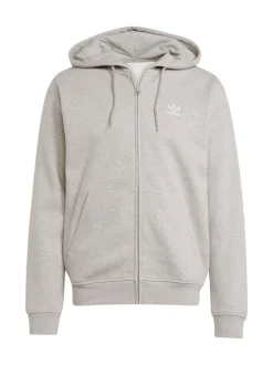 adidas Originals Grey Trefoil Essentials Full-Zip Hoodie