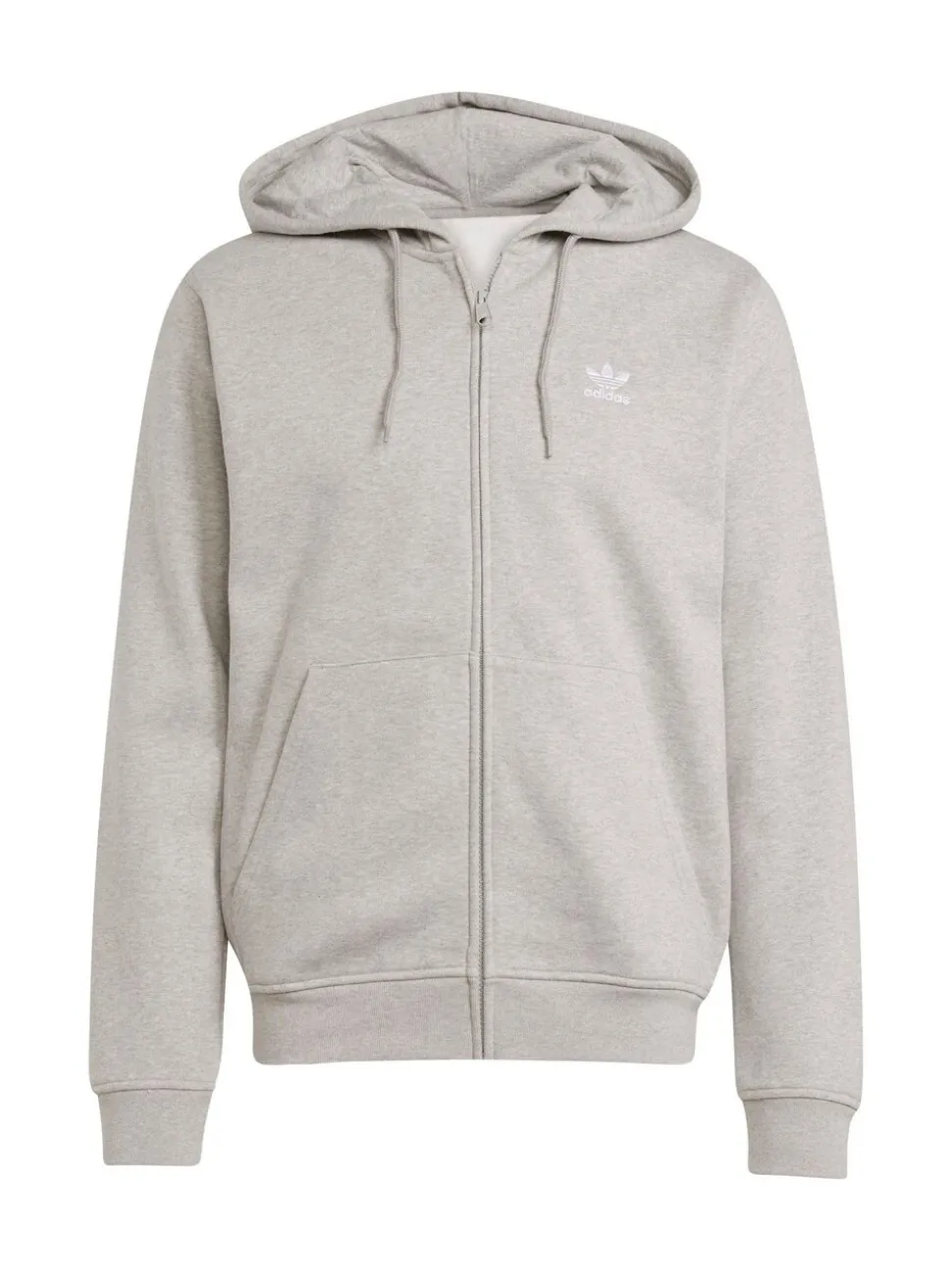 adidas Originals Grey Trefoil Essentials Full-Zip Hoodie