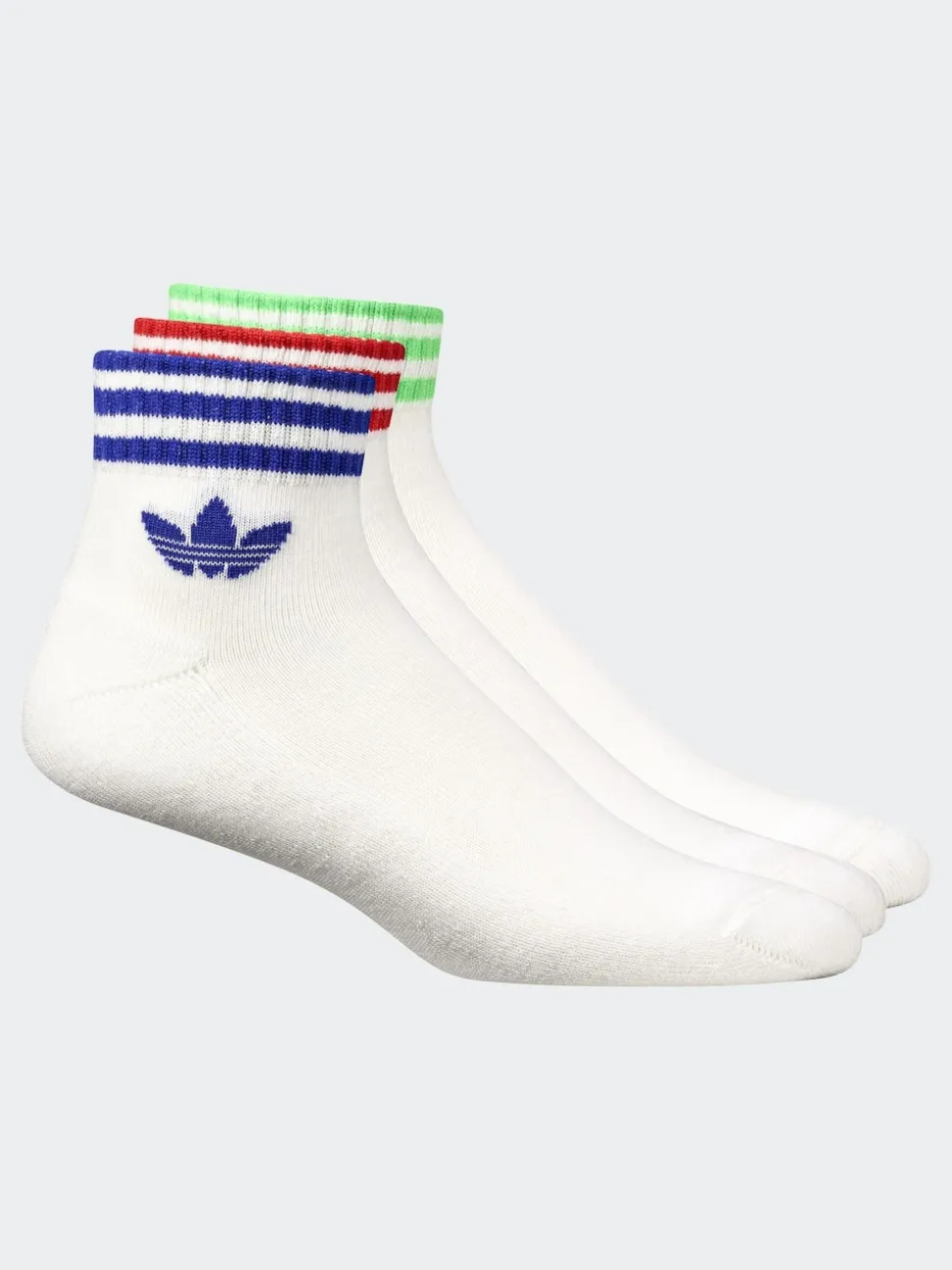 adidas Originals White Chrome Ankle Socks 3 Pack