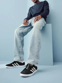 adidas Originals White/Black Gazelle Trainers