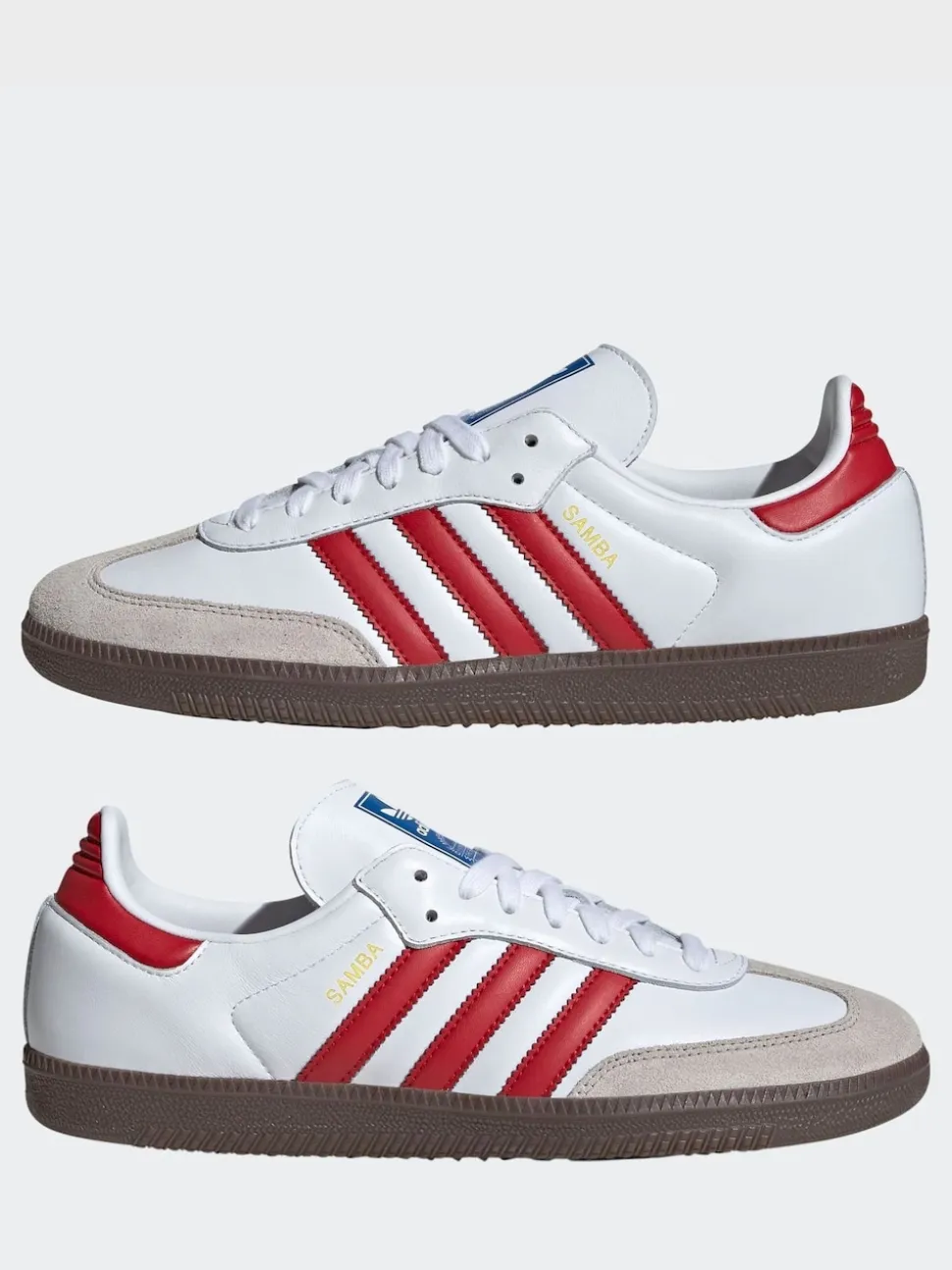 adidas Originals White/Red Samba Trainers
