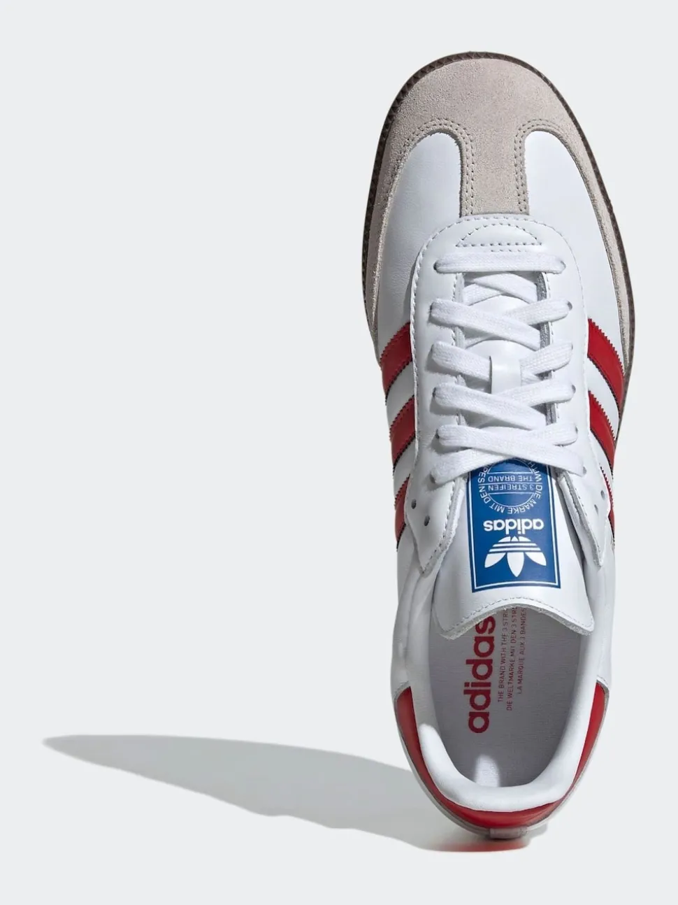 adidas Originals White/Red Samba Trainers