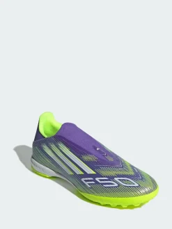 adidas Purple F50 League Laceless Turf Boots