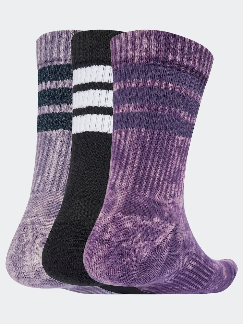 adidas Purple Stonewash Crew Socks 3 Pack