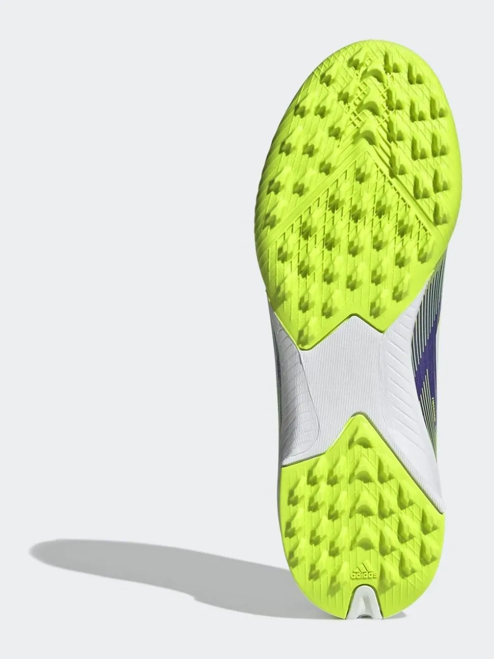adidas Purple/Lime Kids F50 League Laceless Turf Boots