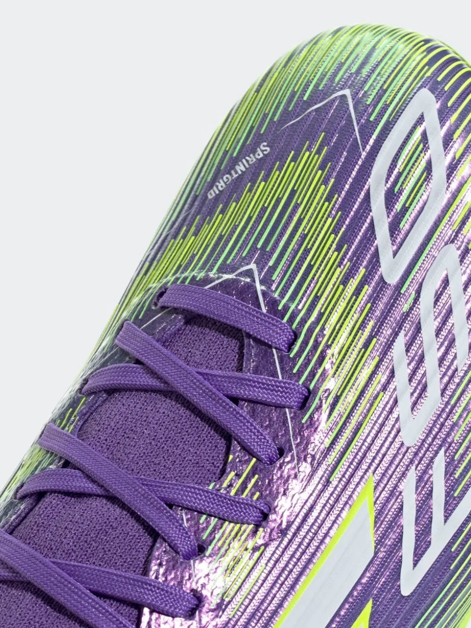 adidas Purple/White Adult F50 League Mid Firm Ground Boots