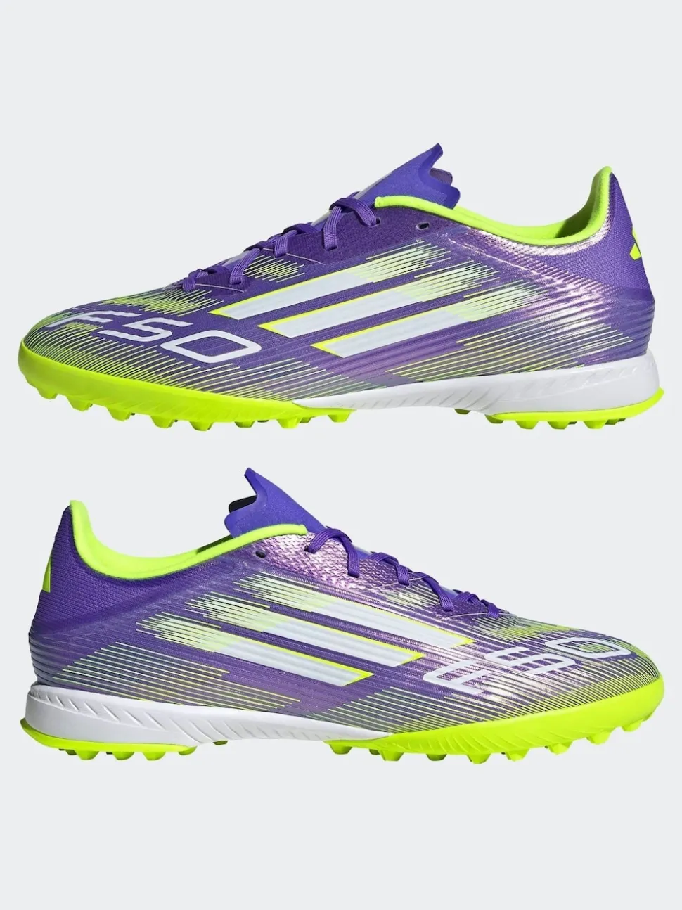 adidas Purple/White Adult F50 League Turf Boots