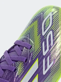 adidas Purple/White Kids F50 League Firm/Multi Ground Boots