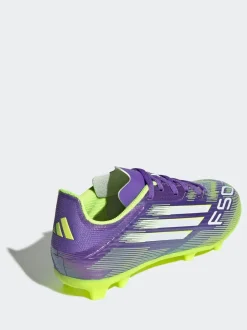 adidas Purple/White Kids F50 League Firm/Multi Ground Boots