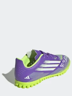 adidas Purple/White Kids F50 Club Turf Boots