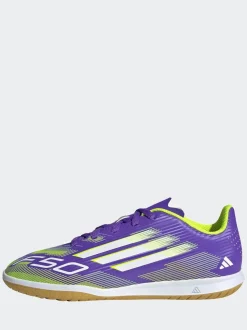 adidas Purple/White Kids F50 Club Indoor Boots