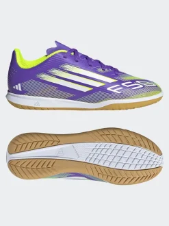 adidas Purple/White Kids F50 Club Indoor Boots