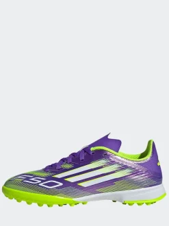 adidas Purple/White Kids F50 League Turf Boots