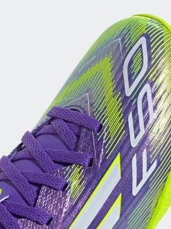 adidas Purple/White Kids F50 League Turf Boots