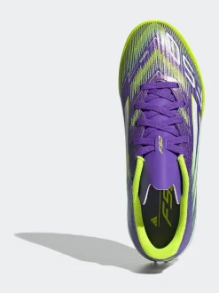 adidas Purple/White Kids F50 League Turf Boots