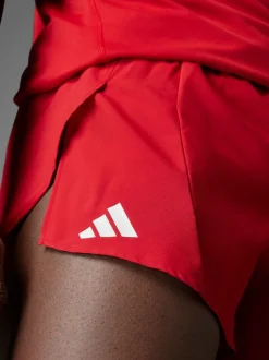 adidas Red Adizero Essentials Running Split Shorts