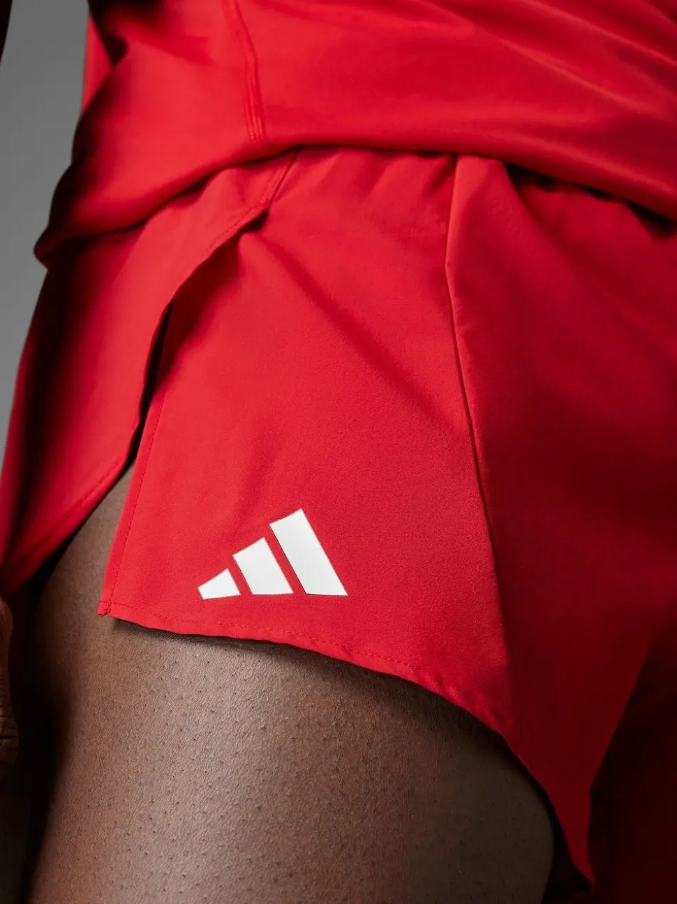 adidas Red Adizero Essentials Running Split Shorts