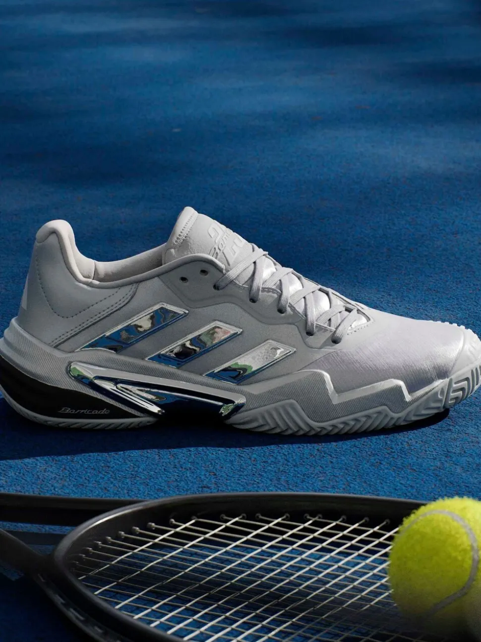 adidas Silver Barricade 13 Edition Tennis Shoes