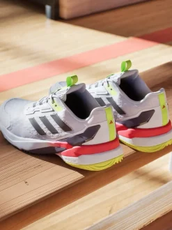 adidas White Crazyflight 6 Indoor Shoes