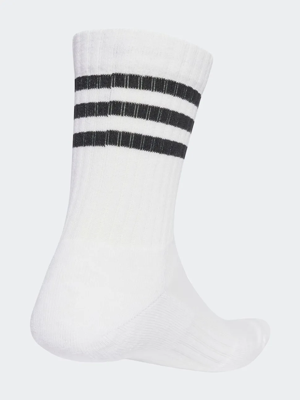 adidas White Ecru 3-Stripe Crew Length Socks 3 Pack