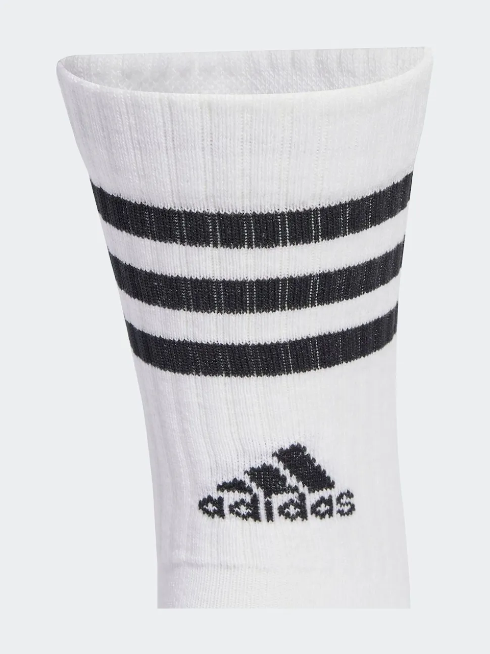adidas White Ecru 3-Stripe Crew Length Socks 3 Pack