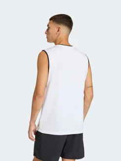 adidas White Entrada26 Sleeveless Jersey