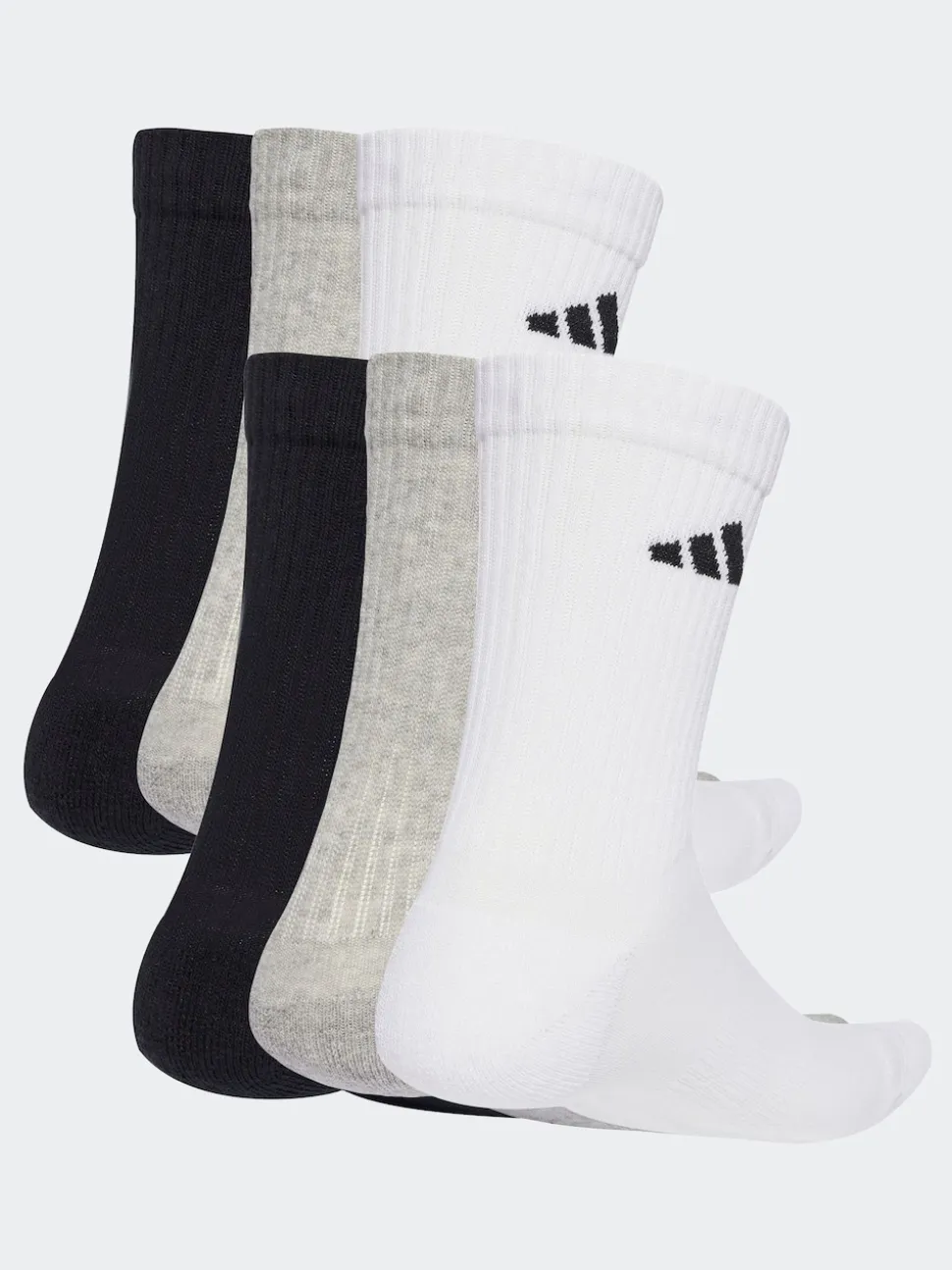 adidas White Logo Crew Socks 6 Pack
