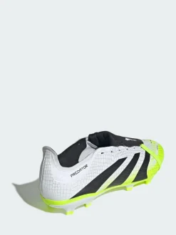adidas White Predator League Fold-Over Tongue Firm/Multi-Ground Boots